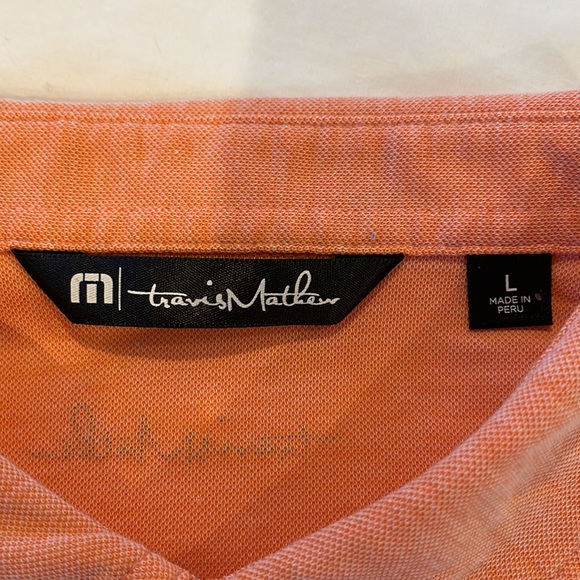 Travis Mathew’s Men S/S Shirt Orange Large - Picture 5 of 8